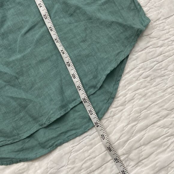 Cloth & Stone 100% Linen Ruched High Neck Blouse size XS - Picture 13 of 13